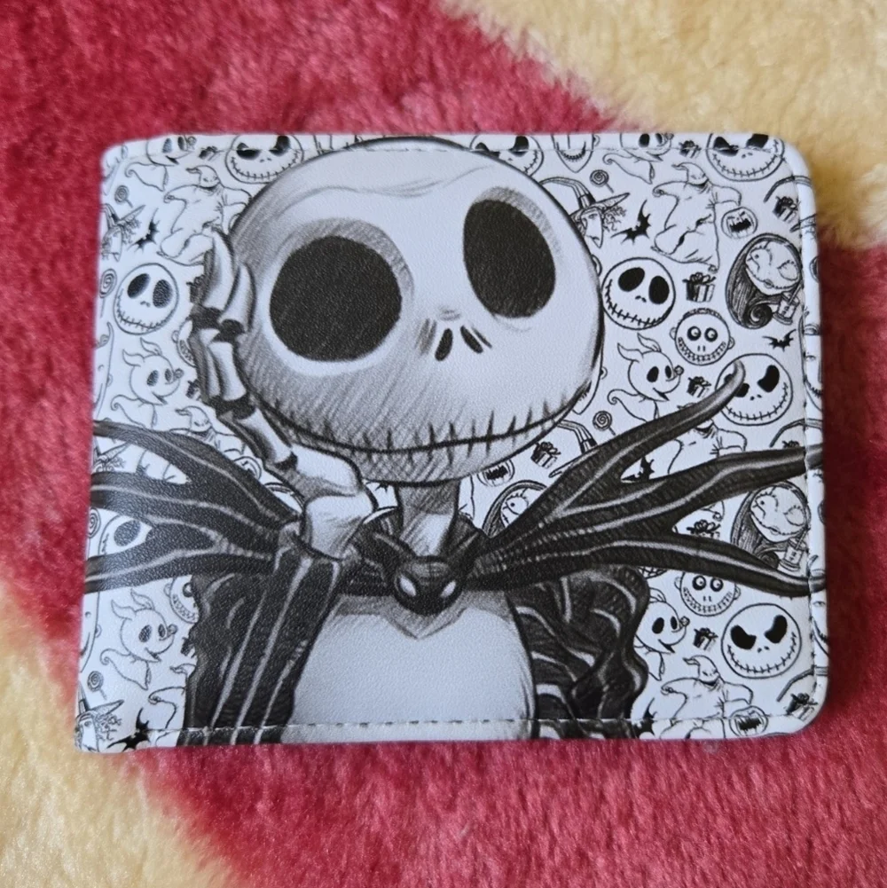 New Jack skellington nightmare before Christmas Halloween horror leather wallet